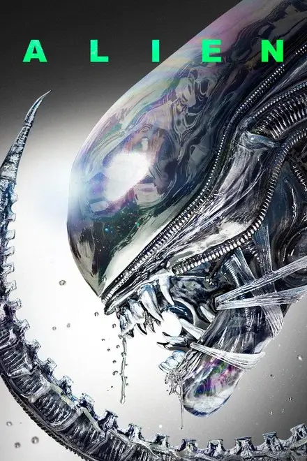 영화 시리즈의 제노모프를 크게 배치하고 ALIEN 타이틀을 더한 공식 포스터 이미지.
